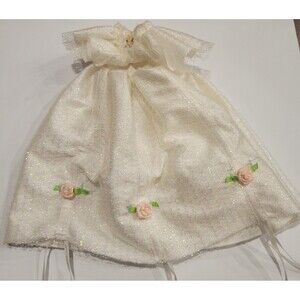 Barbie Skipper Doll Homecoming Queen White Glitter Gown Pink Roses 1988